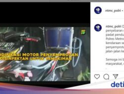 Mantap, Pak Polisi Modif Honda BeAT Karena Itu Armada Penyemprot Disinfektan