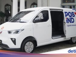 25 Wuling Mitra EV Blind Van Kawal PT Pos Indonesia Kirim Produk