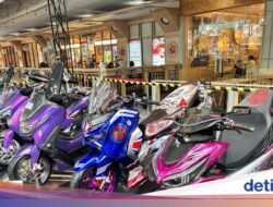 Puluhan Kendaraan Bermotor Roda Dua Modifikasi Maxi Yamaha Saling Adu Keren Ke Bandung
