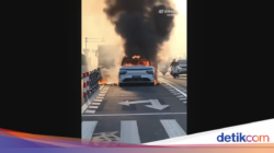 Kendaraan Pribadi REEV Terbakar Sesudah Tabrakan, Baterai Masih Utuh