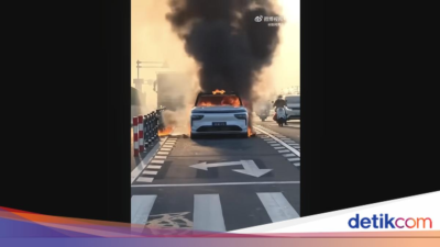 Kendaraan Pribadi REEV Terbakar Sesudah Tabrakan, Baterai Masih Utuh